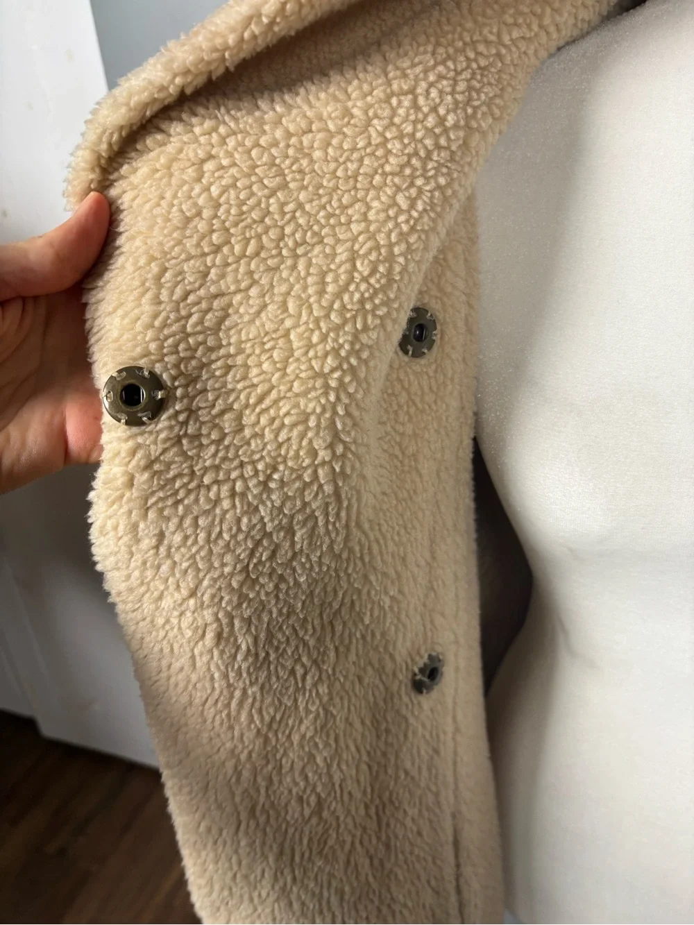 Hatch The Coco Sherpa One Size Cozy Hooded Wrap Cardigan